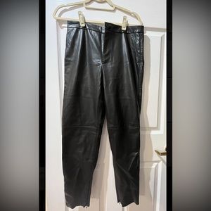 Zara Black Faux Leather Hi-Rise Leggings